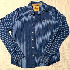 LN men’s Hollister striped button down sz L